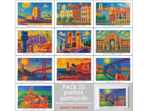 COLLECTION OF 10 POSTCARDS SERIES BETWEEN FAUVISM AND IMPRESSIONISM