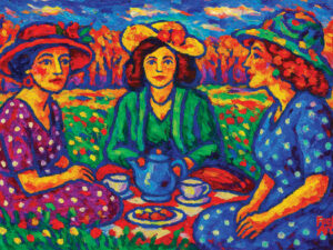 AMIGAS TOMAM CHÁ NO CAMPO